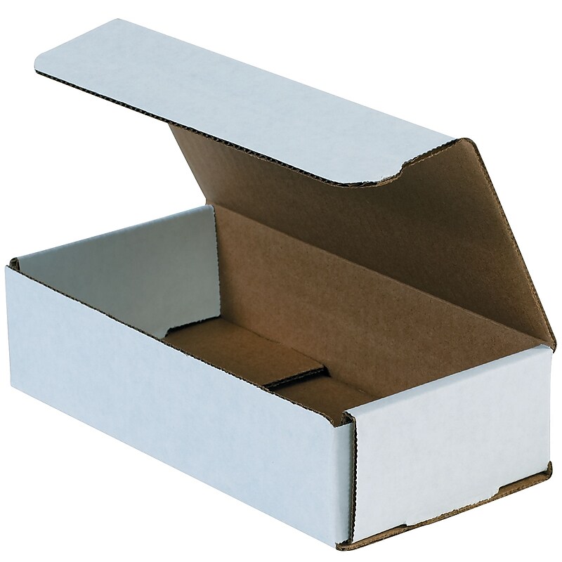 Partners Brand Corrugated Mailers, 9" x 5" x 2", White, 50/Bundle (M952) image 1