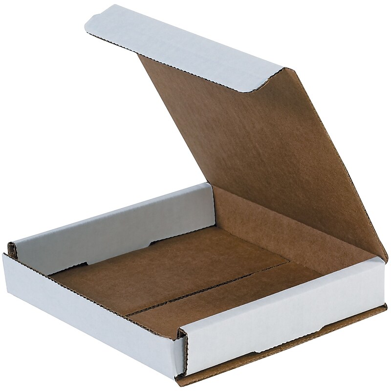 5" x 5" x 1" Corrugated Mailers, White, 50/Bundle (M551) image 1