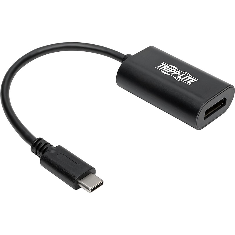 Tripp Lite USB C to DisplayPort Video Adapter Converter 4K x 2K @ 60Hz, Black, USB Type C to DP, USB-C, USB Type-C 6in image 1