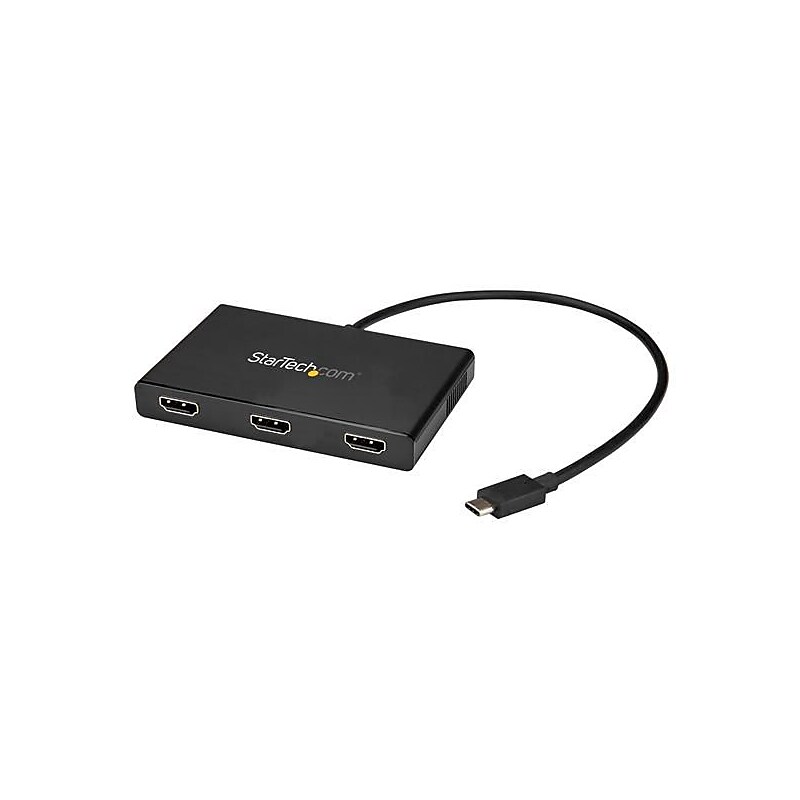 StarTech USB-C Hub with 3 HMDI Ports, Black (MSTCDP123HD) image 1