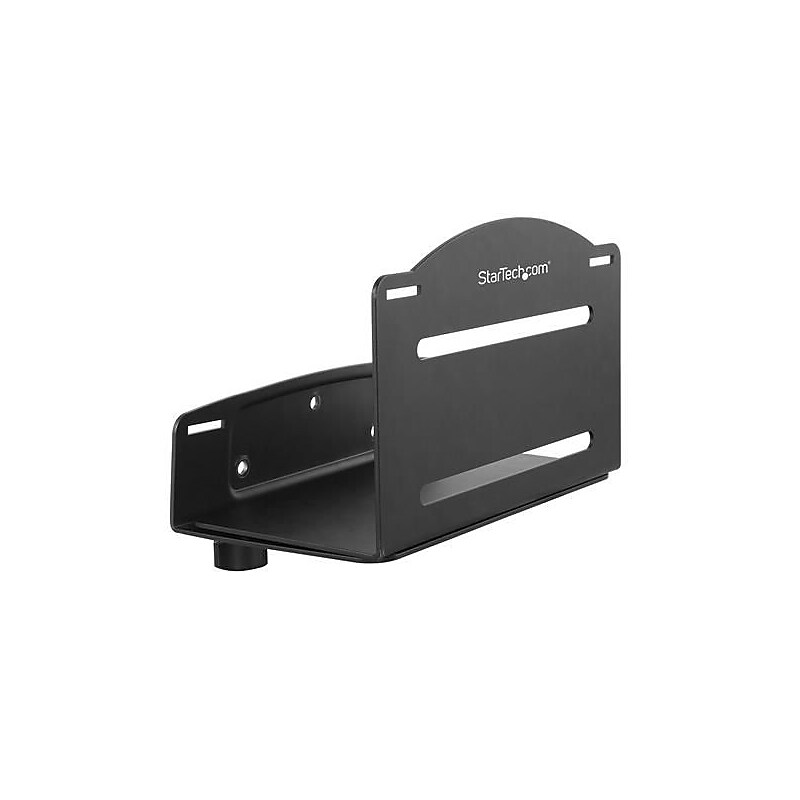 StarTech CPU Mount, Computer Wall, Adjustable Width 4.8 to 8.3" Monitor, Black (CPUWALLMNT) image 1