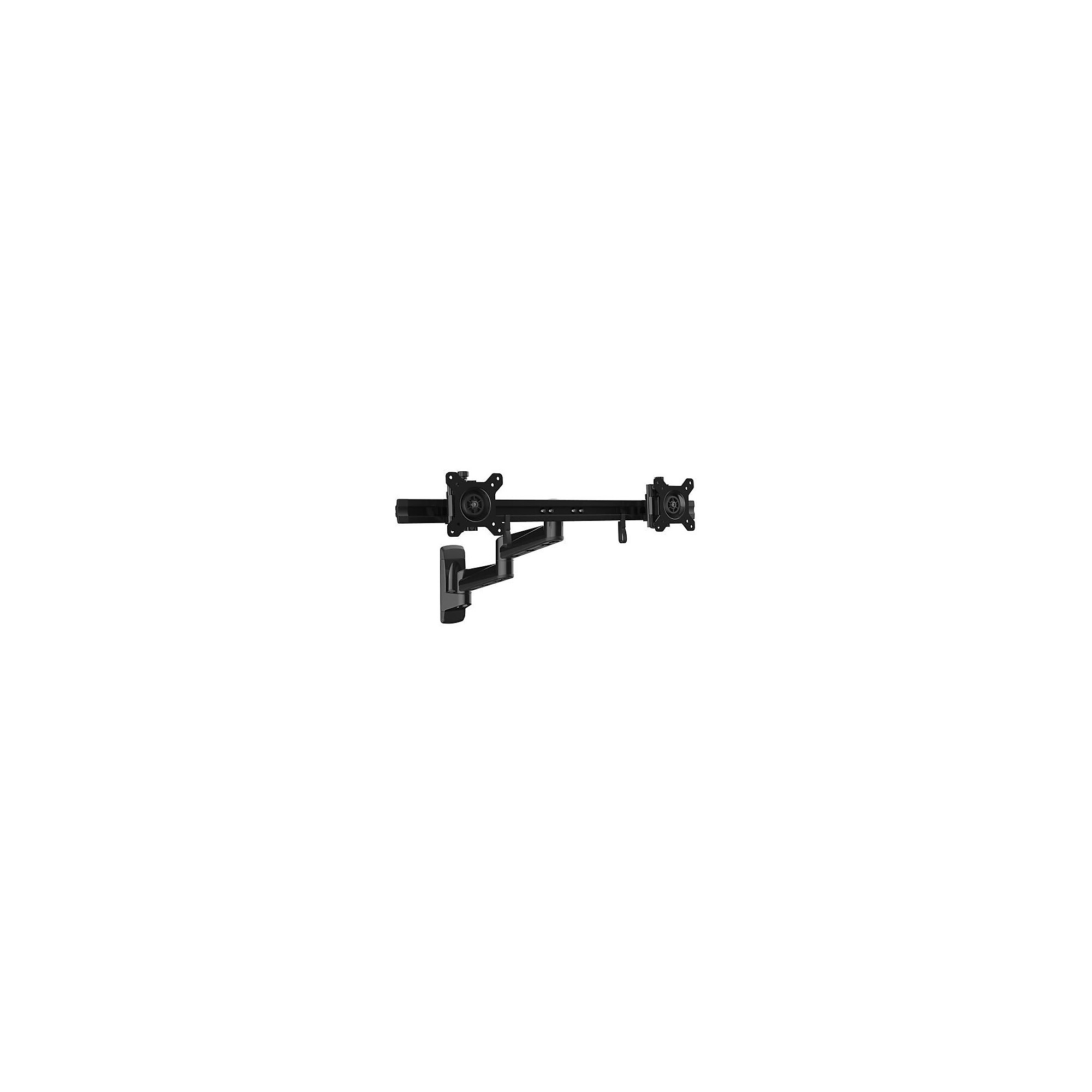 StarTech Wall Mount Dual Monitor Arm, Steel Adjustable, Up to 24″, Black (ARMDUALWALL) Simolary simolary.com