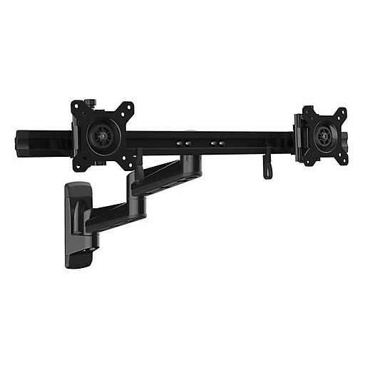 StarTech Wall Mount Dual Monitor Arm, Steel Adjustable, Up to 24