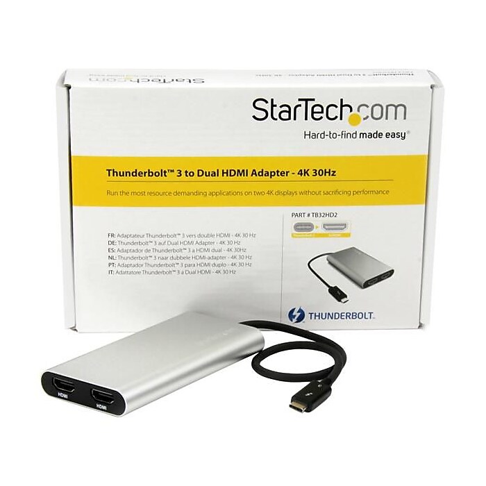 Thunderbolt 3 Dual HDMI アダプター Amazon.com: SIIG Thunderbolt 3 to Dual HDMI 2.0 Port Display