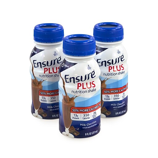 Ensure PLUS Nutrition Shake Milk Chocolate, 8 fl. oz., 24/Pack (57756