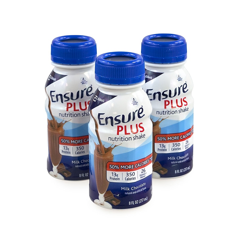 Ensure PLUS Nutrition Shake Milk Chocolate, 8 fl. oz., 24/Pack (57756) image 1