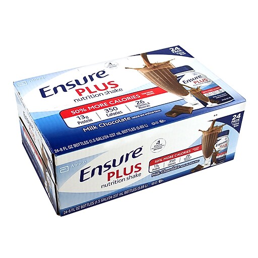 Ensure PLUS Nutrition Shake Milk Chocolate, 8 fl. oz., 24 Count (57756