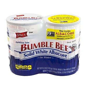 Bumble Bee Solid White Albacore Tuna Fish, 5 oz., 8/Pack (220-00701)