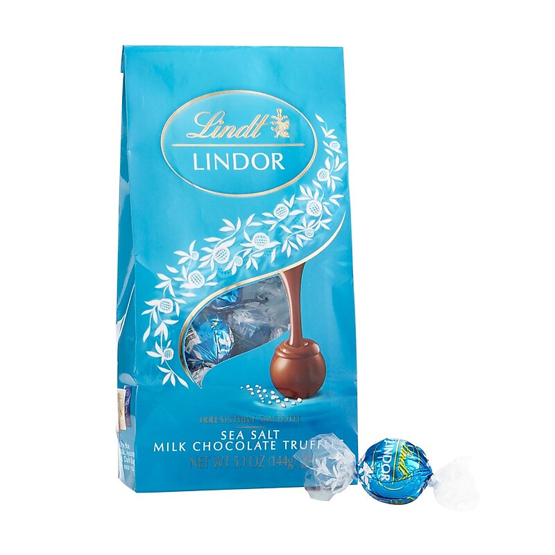 Lindt Lindor Truffle Sea Salt Milk Chocolate Truffles, 5.1 oz., 3/Pack (301-01012) image 1
