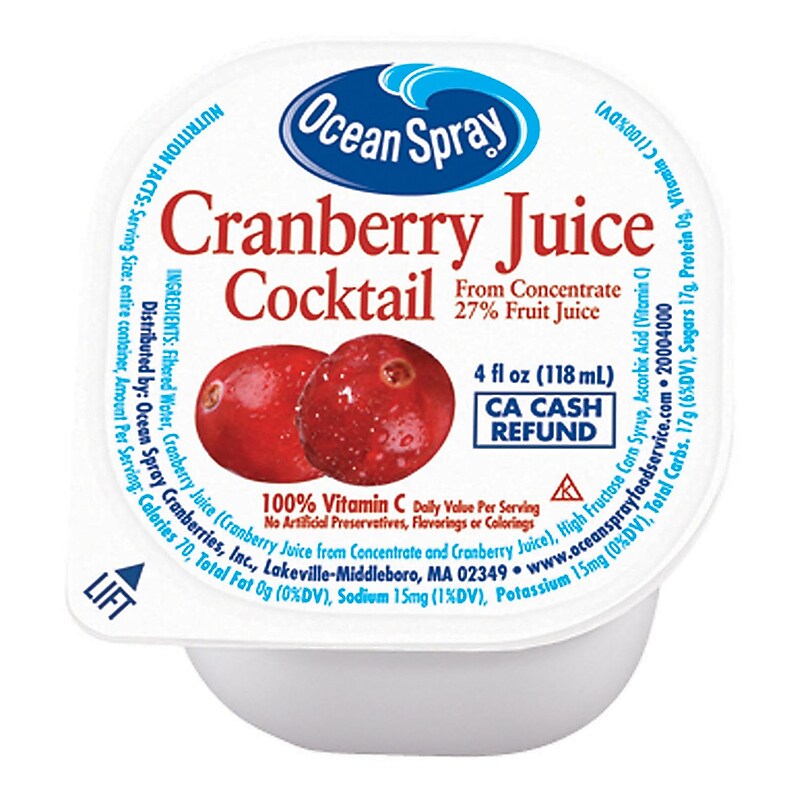 Ocean Spray Cranberry Juice Cocktail, 4 oz., 48/Case (700) image 1