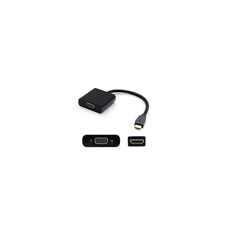 AddOn HDMI to VGA Audio/Video Adapter, Male to Female, Black, 5/Pack (HDMI2VGA-5PK) image 1