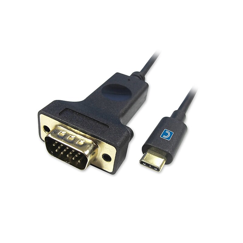 Comprehensive® Cable USB3C-VGA-6ST 5.94' USB C To VGA Male/Male Audio/Vedio Cable image 1