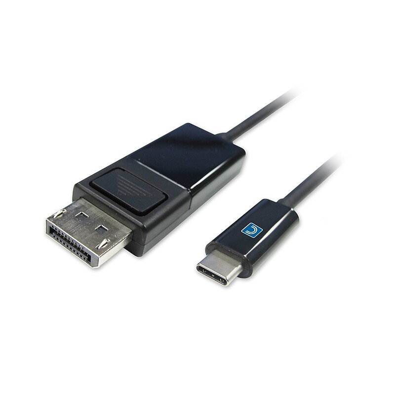 Comprehensive® Cable USB3C-DP-3ST 3.96' USB Type-C Connector to DisplayPort Male/Male Audio/Video Cable, Black image 1
