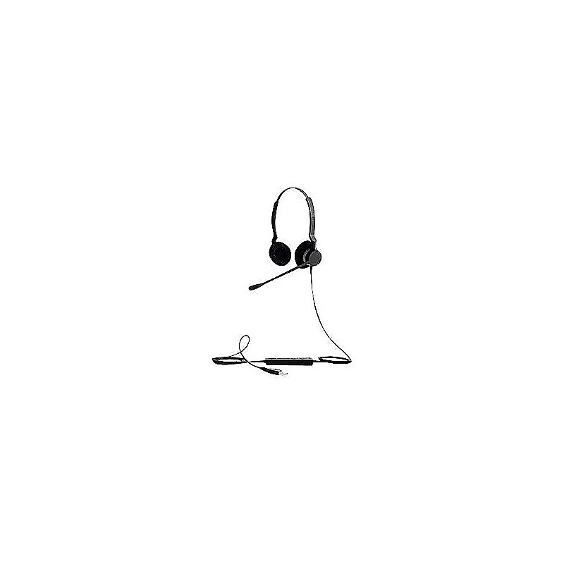 Jabra BIZ 2300 USB MS Duo Noise Canceling Stereo Headset Microphone, Over-the-Head, Black (2399-823-109) image 1