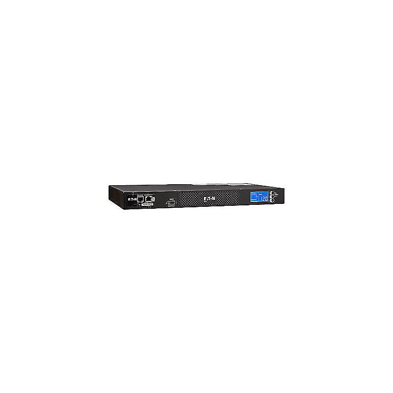 Eaton Single-Phase 120 V Transfer Switches Power Distribution Unit, 10-Outlet, 1U Rack Mount, Black (EATS115) image 1
