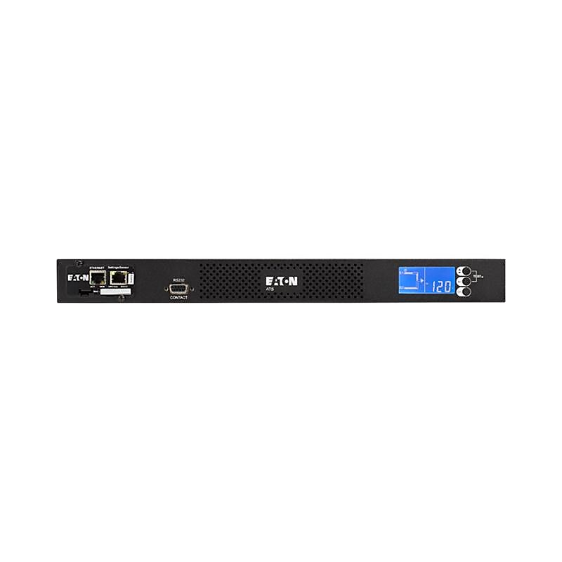 Eaton Single-Phase 120 V Transfer Switches Power Distribution Unit, 10-Outlet, 1U Rack Mount, Black (EATS120) image 1