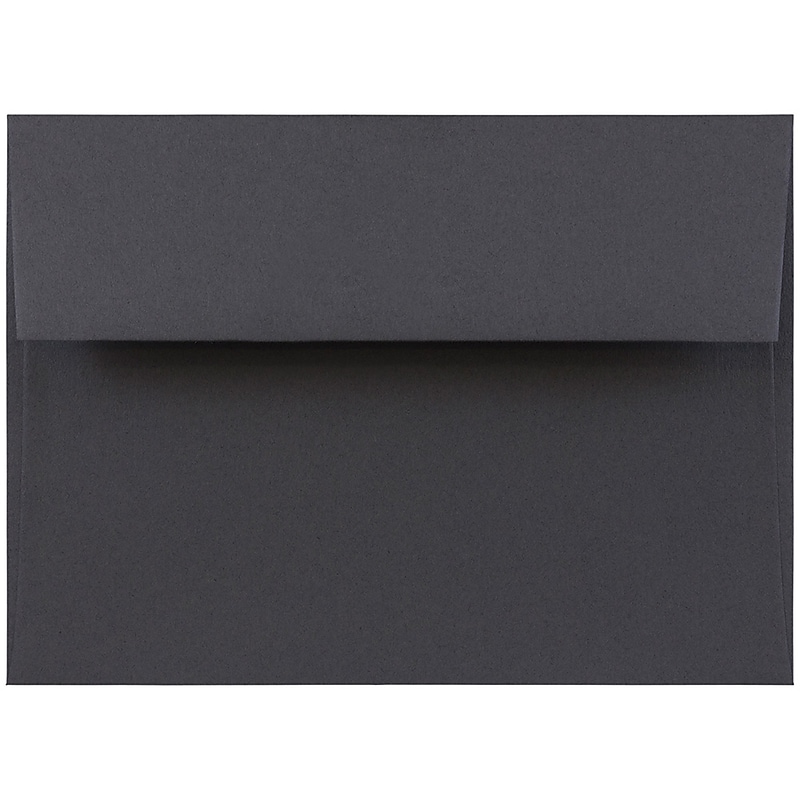 JAM Paper A7 Invitation Envelopes, 5.25 x 7.25, Dark Grey, 25/Pack (36396434) image 1