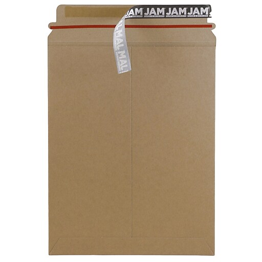 JAM Paper® Photo Mailer Stiff Envelopes with Self Adhesive Closure, 9 x