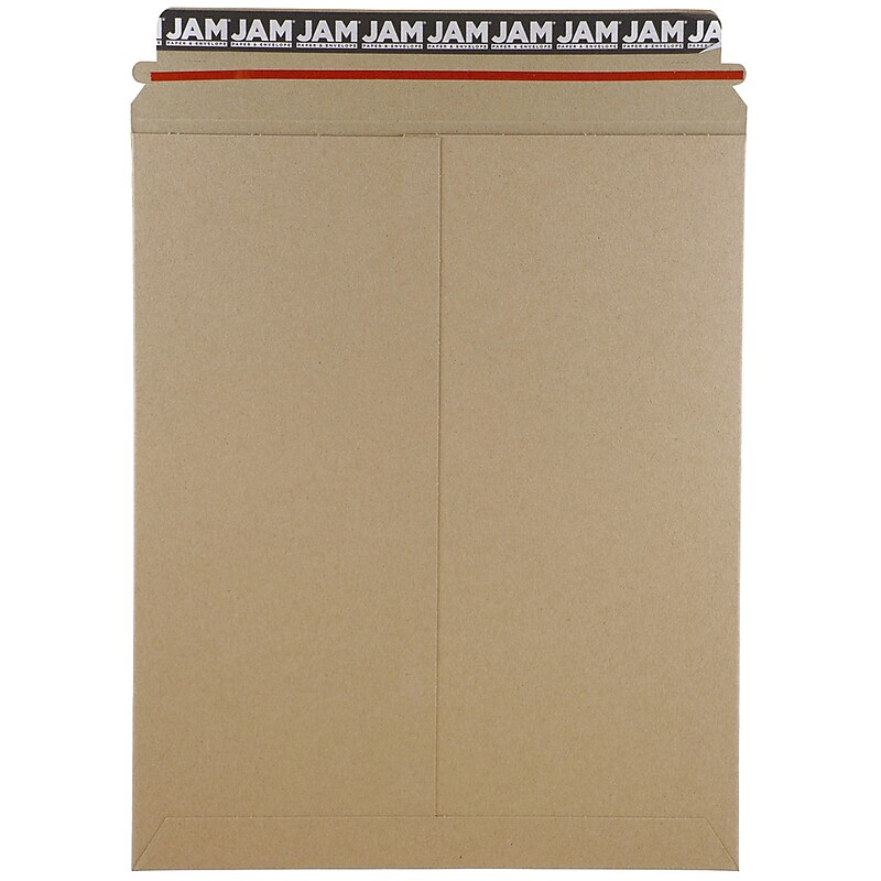 JAM Paper® Stay-Flat Photo Mailer Envelopes, 11 x 13.5, Brown Kraft, Self-Adhesive Closure, Sold Individually (8866644) image 1