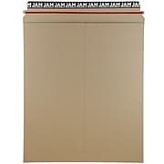 JAM Paper® Stay-Flat Photo Mailer Envelopes, 12.75 x 15, Brown Kraft, Self-Adhesive Closure, 6 Rigid Mailers/Pack (8866645B)