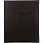 JAM Paper® Leather Portfolio Open End Envelope with Button and String, 9.5 x 12.5, Black, Sold Individually (CF65LBL)~#|#~m006948553_sc7