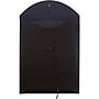 JAM Paper® Leather Portfolio Open End Envelope with Button and String, 9.5 x 12.5, Black, Sold Individually (CF65LBL)~#|#~m006948554_sc7
