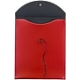JAM Paper® Leather Portfolio Open End Envelope with Button and String, 9.5 x 12.5, Red, Sold Individually (CF65LR)~#|#~m006948557_sc7