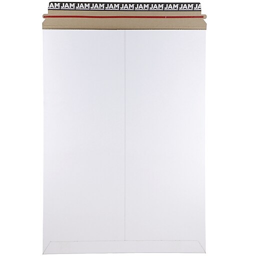 Jam Paper StayFlat Photo Mailer, 13" x 18", White, Sold Individually