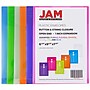 JAM Paper Standard Plastic Filing Envelope with Button & String Closure, Assorted Colors, 6/Pack (472B1ASSRTD)~#|#~m006948603_sc7