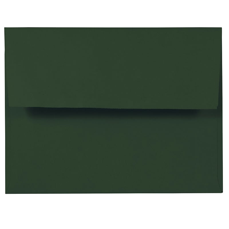 JAM Paper A2 Invitation Envelopes, 4.375 x 5.75, Dark Green, Bulk 250/Box (1512744c) image 1