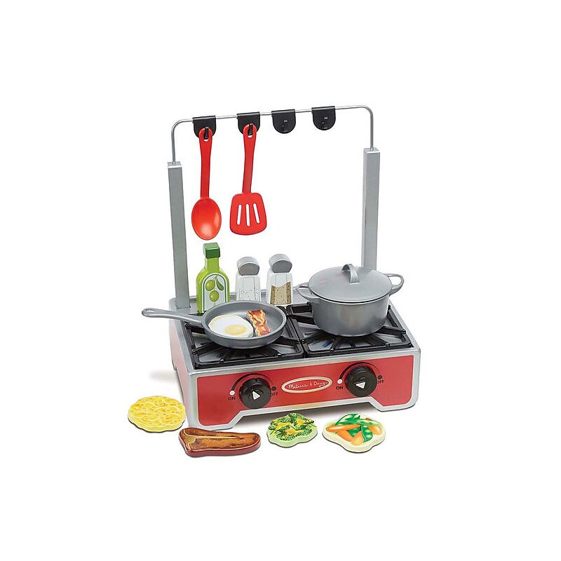 Melissa & Doug Deluxe Wooden Cooktop Set, 3/Pack (9288) image 1