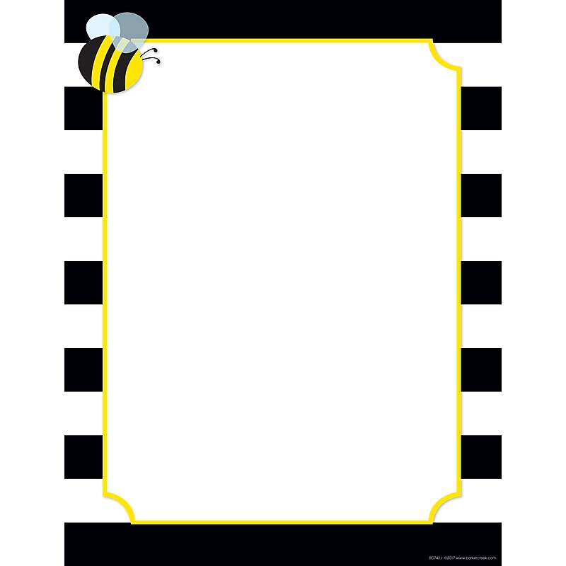 Barker Creek Wide Stripes with Bee Paper (BC743) image 1