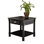 Winsome Timber 22.05" x 21.97" Wooden End Table, Black (20124)~#|#~m006963362_sc7