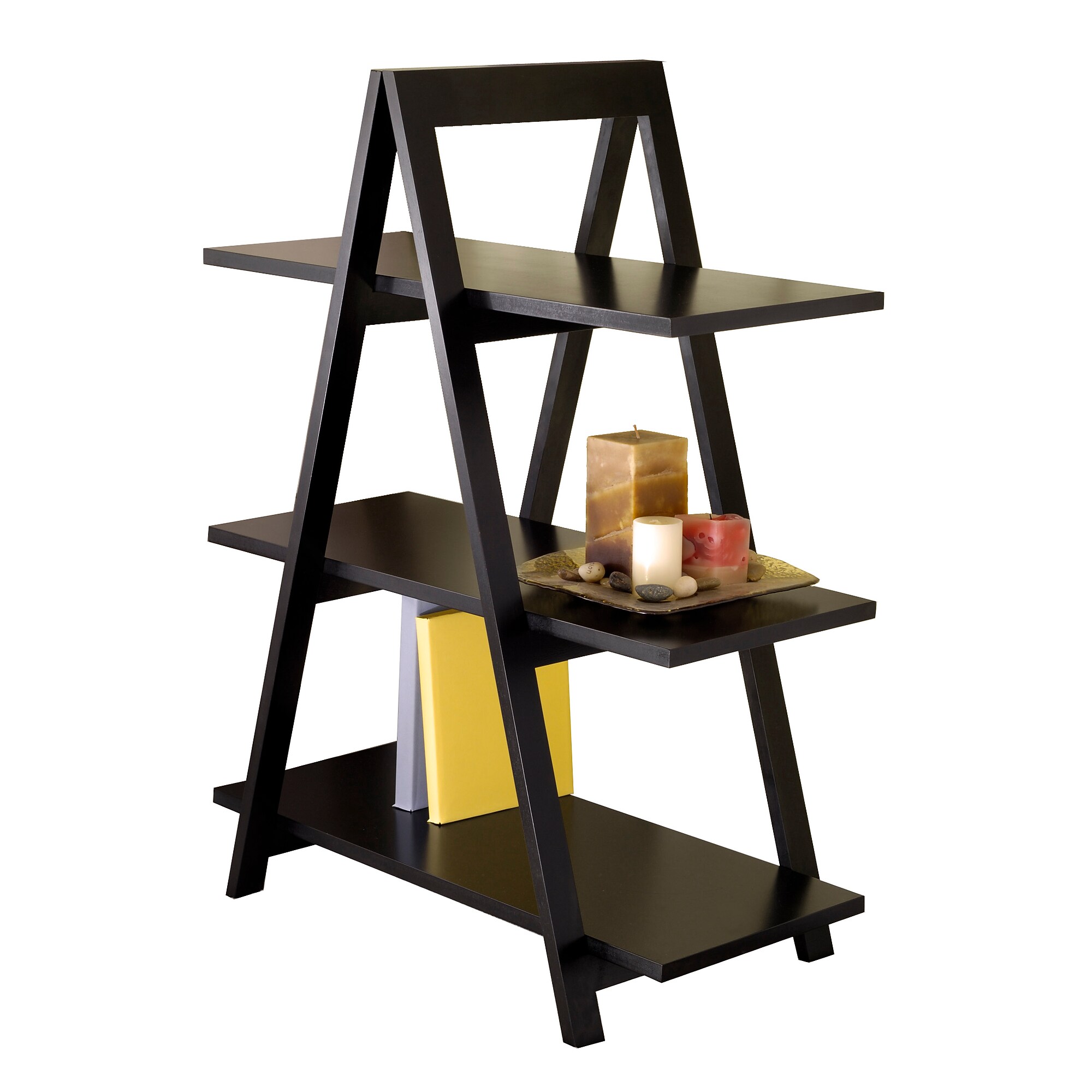 Winsome MDF A-Frame 3-Tier Shelf, Black Sansujyuku sansujyuku.com