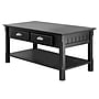 Winsome Timber 17.1" x 37.9" x 19" Solid and Composite Wood Coffee Table, Black~#|#~m006963377_sc7