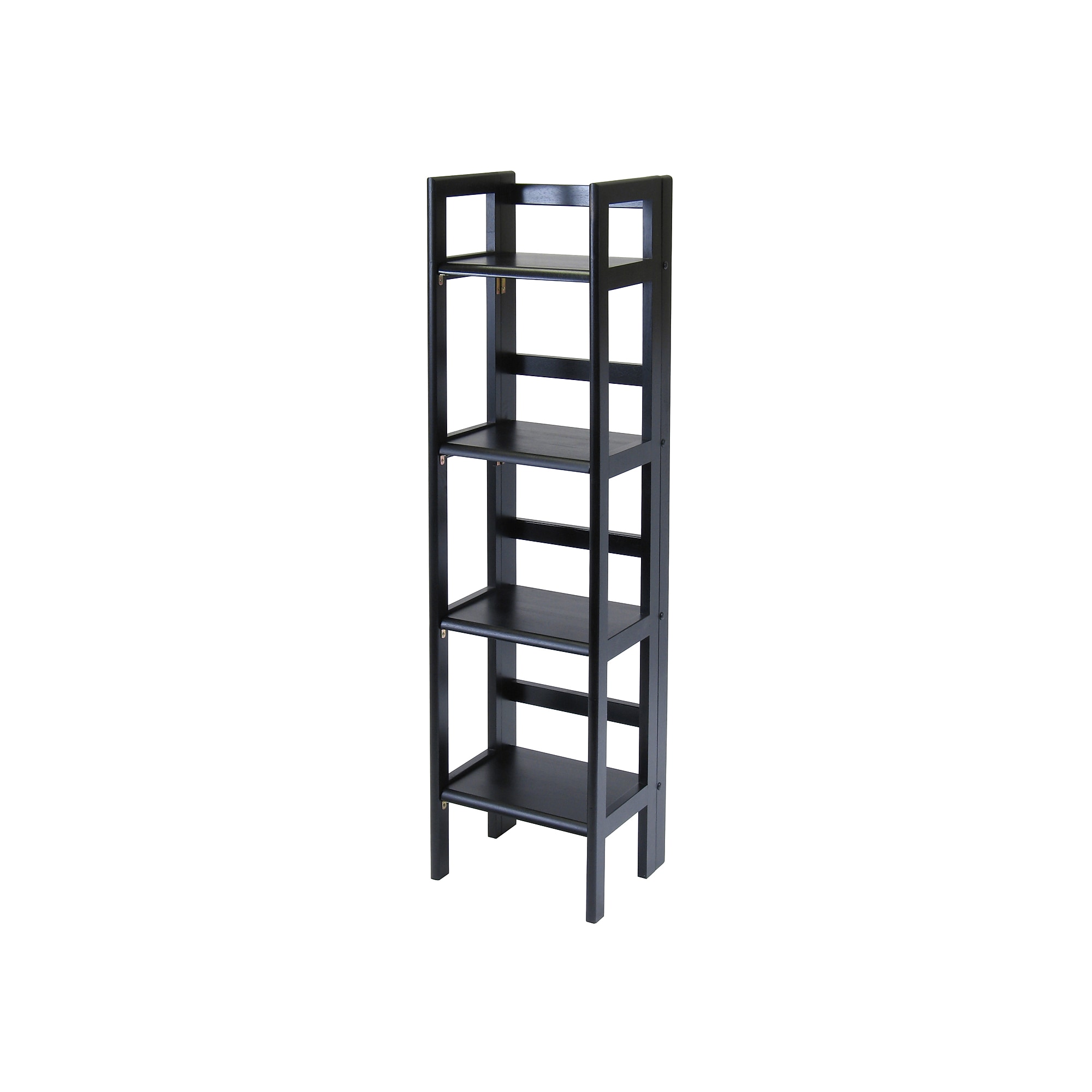 Winsome Solid/Composite Wood 4-Tier Folding Shelf, Black Sansujyuku sansujyuku.com