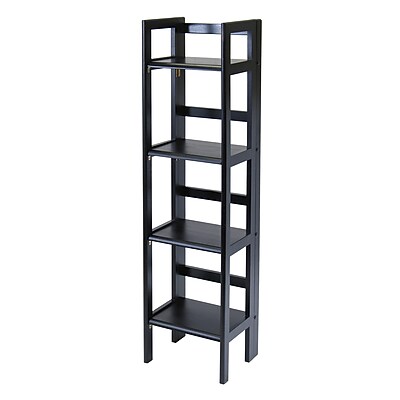 Winsome Solid/Composite Wood 4-Tier Folding Shelf, Black Sansujyuku sansujyuku.com