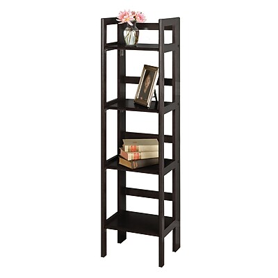 Winsome Solid/Composite Wood 4-Tier Folding Shelf, Black Sansujyuku sansujyuku.com