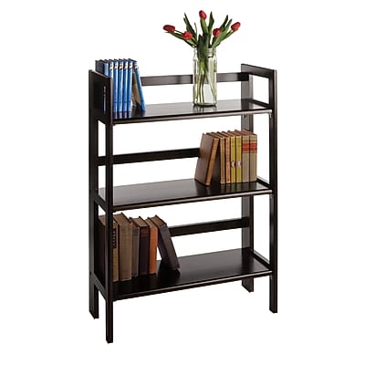Winsome Solid/Composite Wood 3-Tier Folding and Stackable Shelf, Black Sansujyuku sansujyuku.com