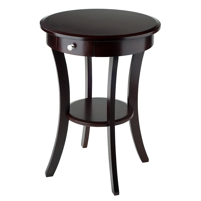 Winsome Sasha 20"Dia Wooden Round Accent Table, Cappuccino (40627) image 1