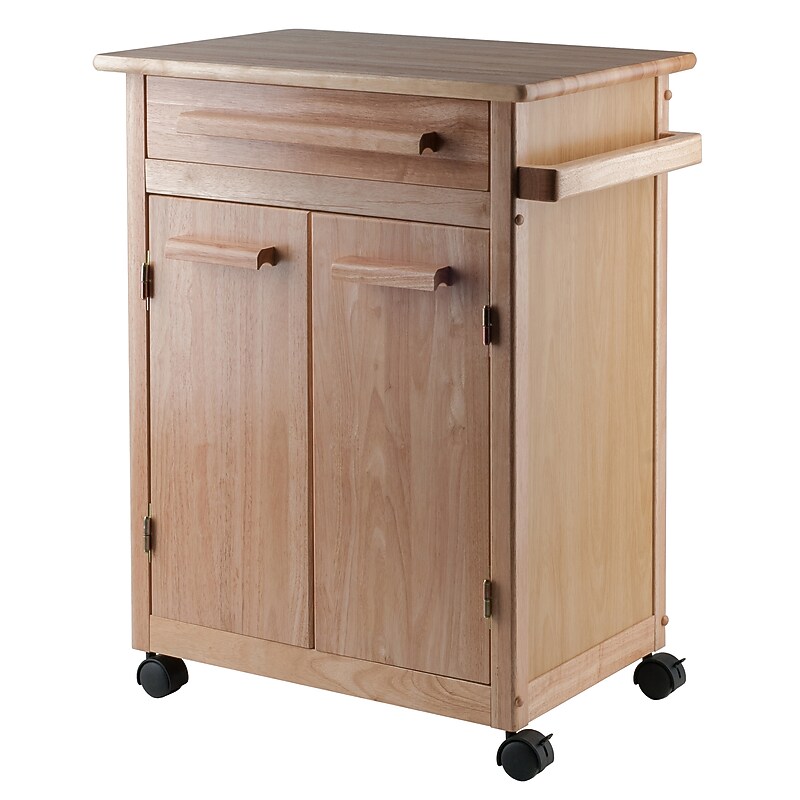 Winsome Wood Single-Drawer Kitchen Cart, Natural (82027) image 1