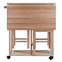 Winsome Wooden Space Saver Drop Leaf Table With 2 Stools, 29.13" x 29.61", Beech (89330)~#|#~m006963452_sc7