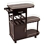 Winsome 35.9" x 35.4" x 15.39" Entertainment Cart With Glass Rack, Cabinet, Drawer, Dark Espresso~#|#~m006963459_sc7