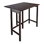 Winsome Lynnwood 35.43" x 39.39" x 30" Wood Rectangular Drop Leaf High Table, Antique Walnut~#|#~m006963504_sc7