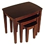 Winsome 21.9" x 26.8" x 18.7" Beech Wood Nesting Table, Brown, 3 Pieces (94327)~#|#~m006963526_sc7