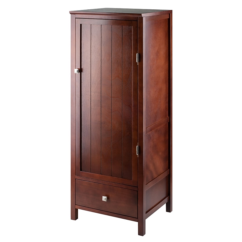 Winsome Brooke 47.44"H Pantry Cupboard with 3-Shelves, Antique Walnut (94402) image 1