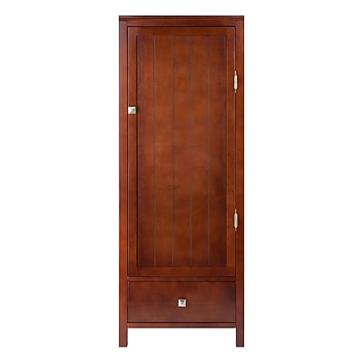 Winsome Brooke 47.44″H Pantry Cupboard with 3-Shelves, Antique Walnut (94402) Sansujyuku sansujyuku.com