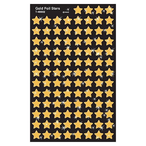 Trend Gold Foil Stars superShapes Stickers