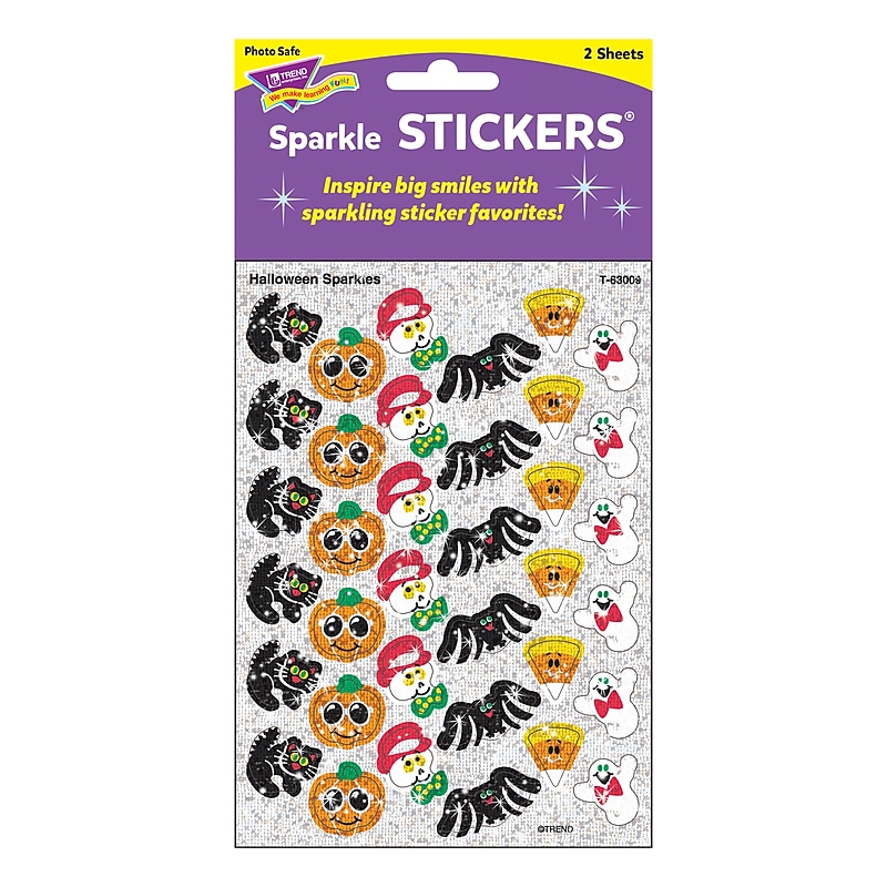 Trend Halloween Sparkles Sparkle Stickers, 72 CT (T-63009) image 1