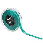 JAM Paper® Double Faced Satin Ribbon, 3/8 Inch Wide x 25 Yards, Teal Blue, Sold Individually (803SATIBU25)